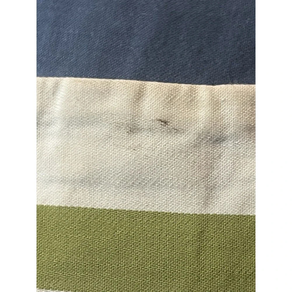 Pottery Barn striped pillow sham blue & green standard size 24” X 29”